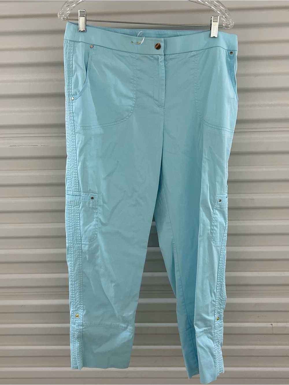 Chico's Light Blue Crop Cargo Pants